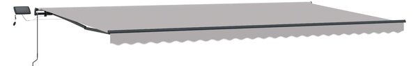 Markiza wysuwana jasnoszary 600 × 300 cm Tkanina i aluminium