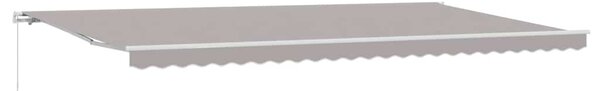 Markiza wysuwana jasnoszary 600 × 300 cm Poliester i aluminium
