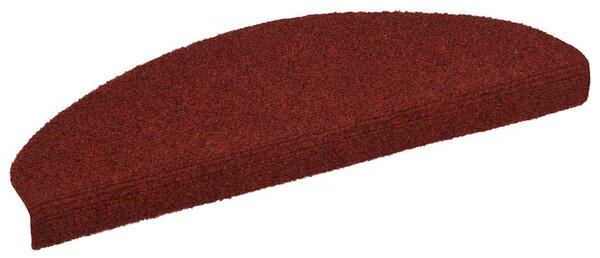 Maty na schody samoprzylepne 20 szt. 65x21x4 cm Bordowe Czerwone Półokrągłe Duże