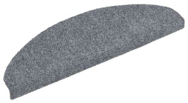 Maty na schody samoprzylepne 20 szt. 65x21x4 cm Jasnoszary półokrągły duży