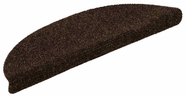 Maty na schody samoprzylepne 20 szt. 56x17x3 cm Brązowe półokrągłe