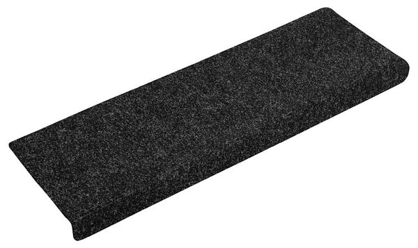 Maty na schody samoprzylepne 30 szt. 65x21x4 cm, czarne, prostokątne, z krawędzią