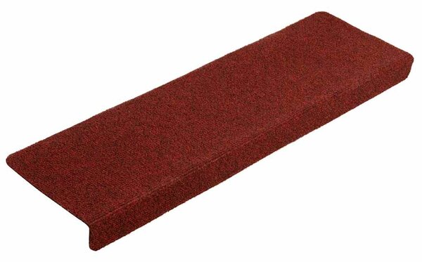 Maty na schody samoprzylepne 20 szt. 65x21x4 cm Bordowe, prostokątne, czerwone