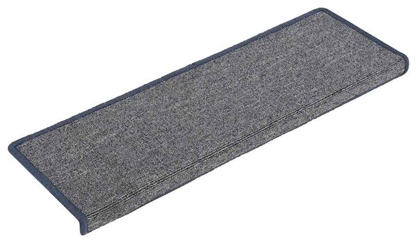 Maty na schody 30 szt. 65x21x4 cm, jasnoszare i niebieskie, prostokątne krawędzie
