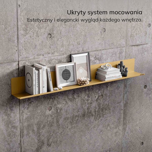Półka wisząca metalowa beżowa, 1200 mm: JOANNE Fresh Style
