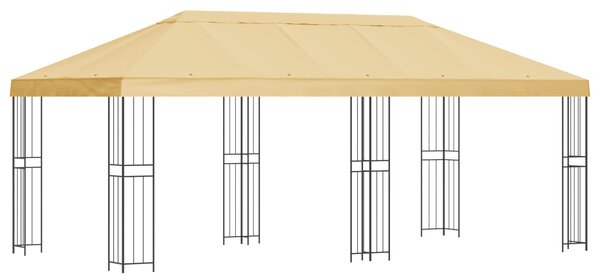 Altana ogrodowa 6 x 3 m kremowy Poliester i Stal 190 gsm