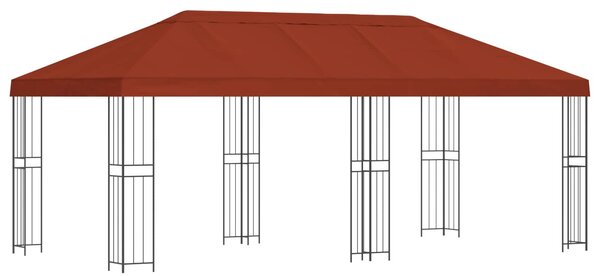 Altana ogrodowa 6 x 3 m terakota Poliester i Stal 190 gsm