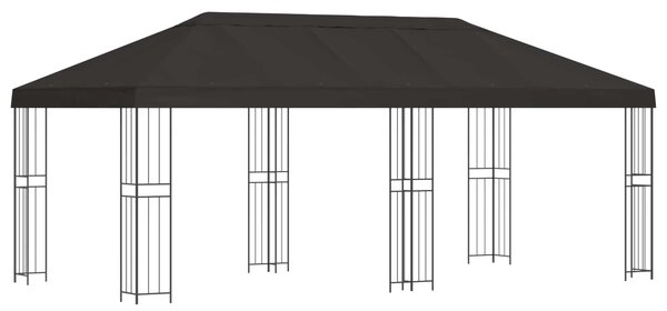 Altana ogrodowa 6 x 3 m antracytowy Poliester i Stal 190 gsm