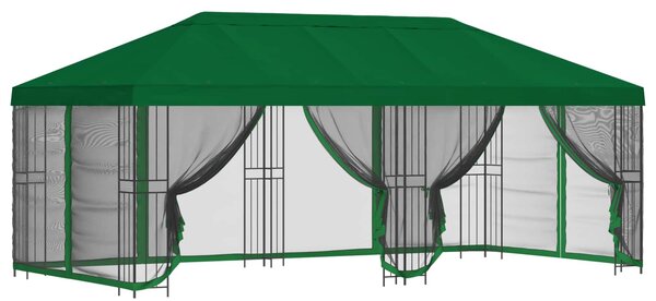 Altana z bokami 6 x 3 m zielony Poliester i Stal 190 gsm