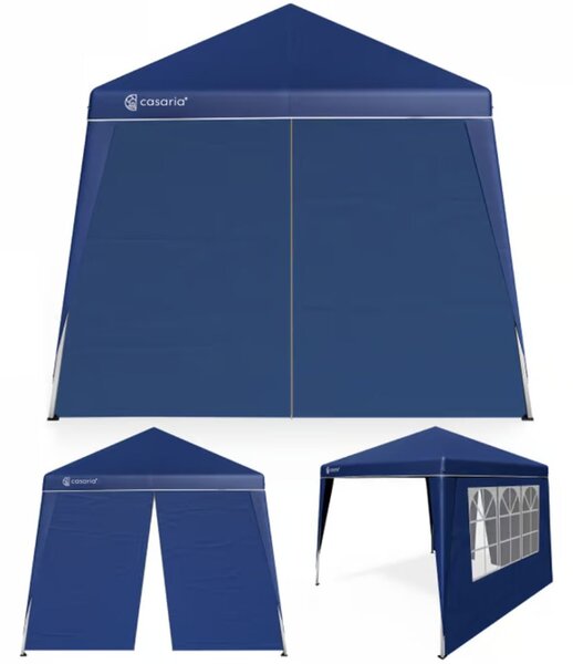Pawilon CAPRI PLUS z 2 ścianami bocznymi, 3×3 m, niebieska Casaria