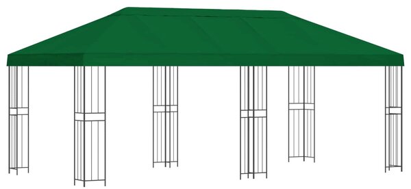 Altana ogrodowa 6 x 3 m zielony Poliester i Stal 190 gsm