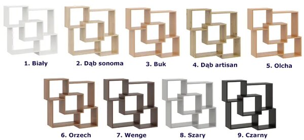 Szara minimalistyczna półka ścienna M5-B95