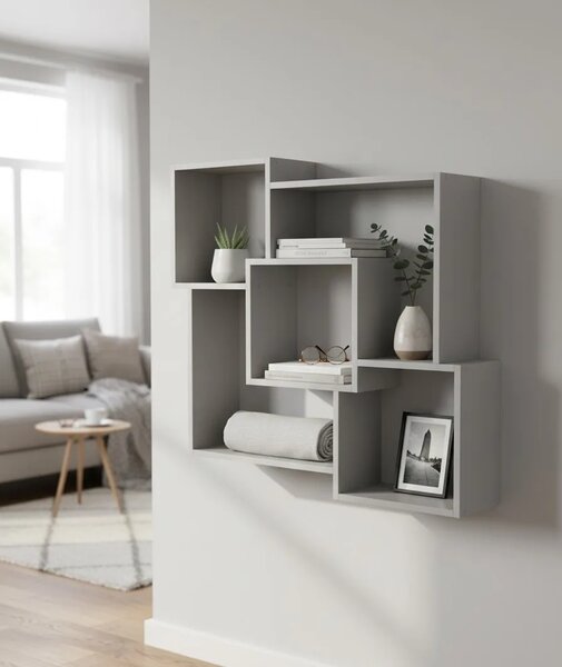 Szara minimalistyczna półka ścienna M5-B95
