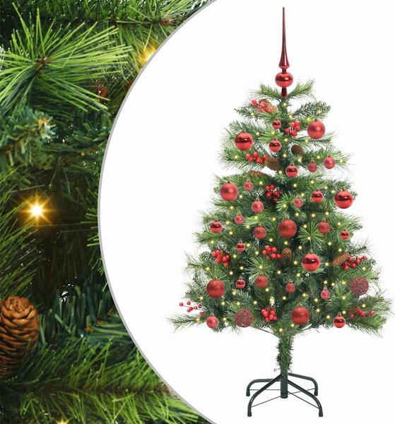 Sztuczna choinka Ze LED Lights Zielony 150 cm PVC i Metal