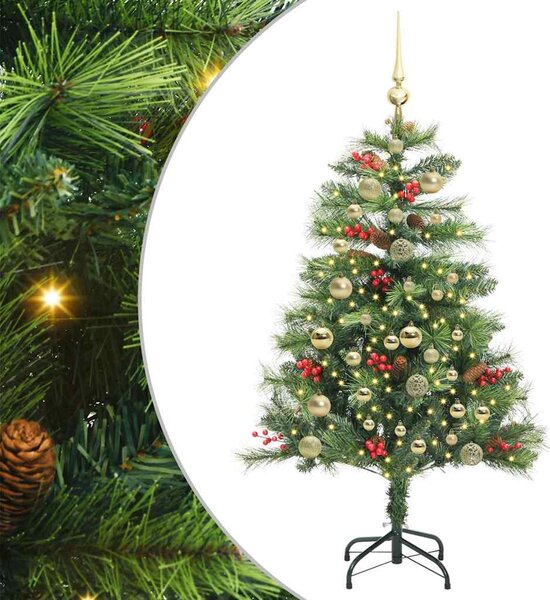 Sztuczna choinka Ze LED Lights Zielony 150 cm PVC i Metal