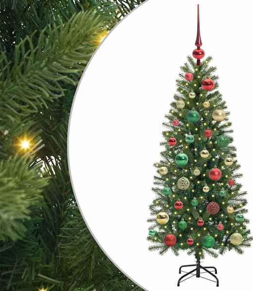 Sztuczna choinka z 150 diodami LED Zielony 120 cm PE i PVC