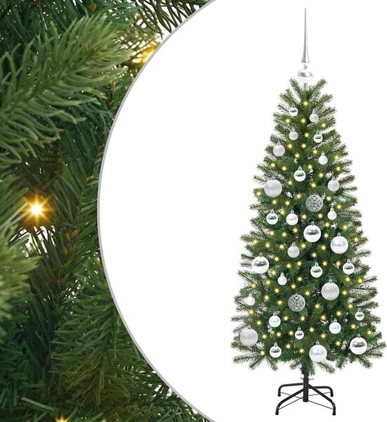 Sztuczna choinka z 150 diodami LED Zielony 120 cm PE i PVC