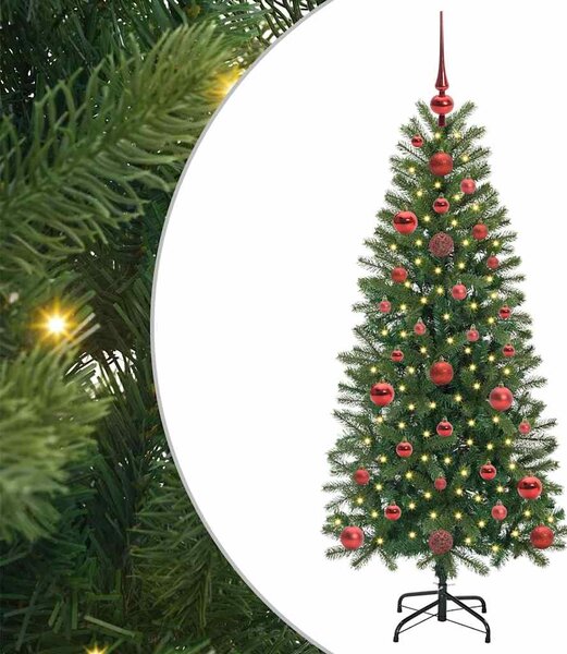 Sztuczna choinka z 150 diodami LED Zielony 120 cm PE i PVC