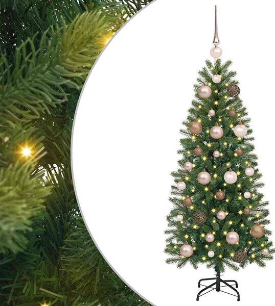 Sztuczna choinka z 150 diodami LED Zielony 120 cm PE i PVC