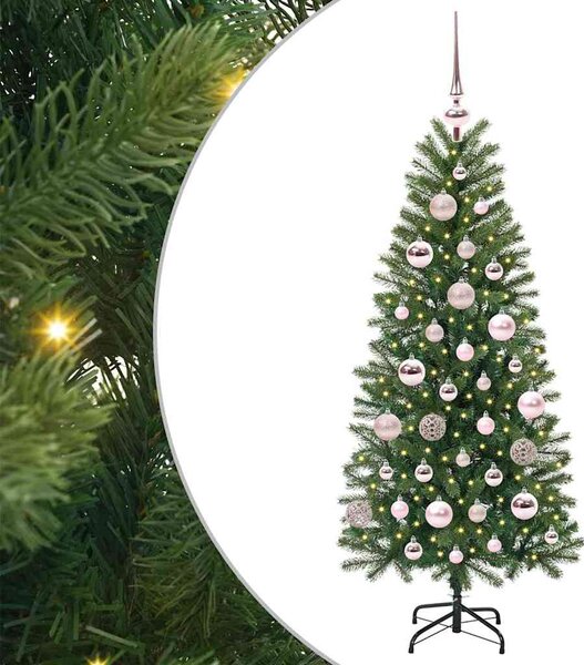 Sztuczna choinka z 150 diodami LED Zielony 120 cm PE i PVC