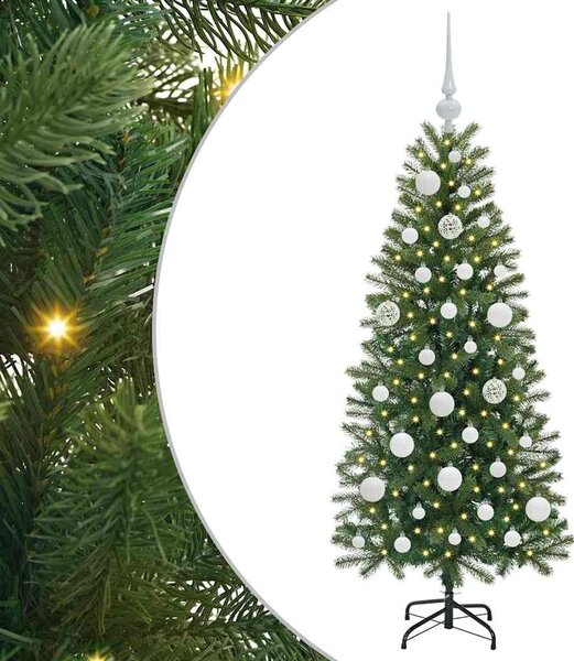Sztuczna choinka z 150 diodami LED Zielony 120 cm PE i PVC