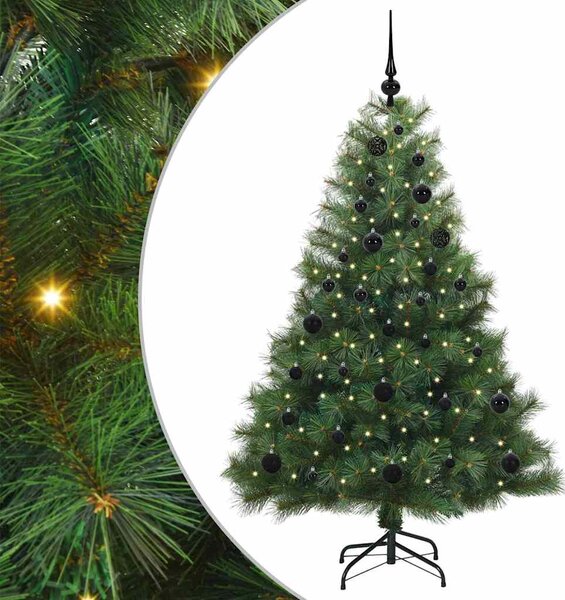 Sztuczna choinka z 150 diodami LED Zielony 150 cm PE i PVC