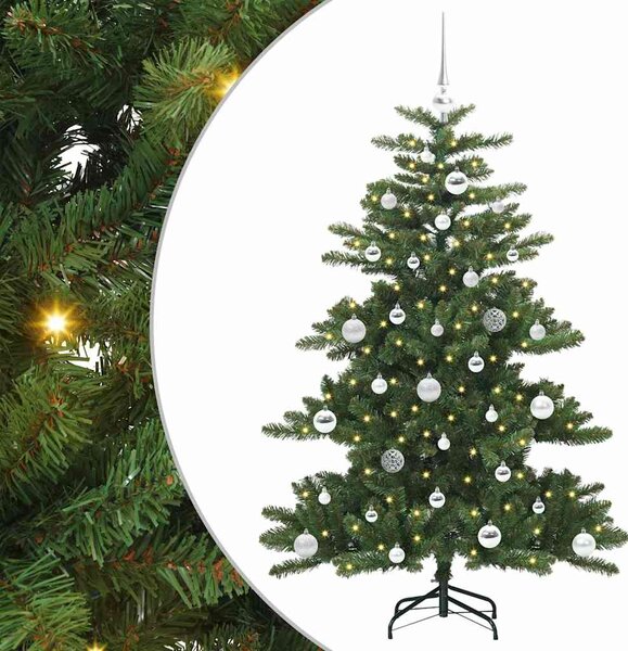 Sztuczna choinka z zawiasami Zielony 150 cm PVC i stal