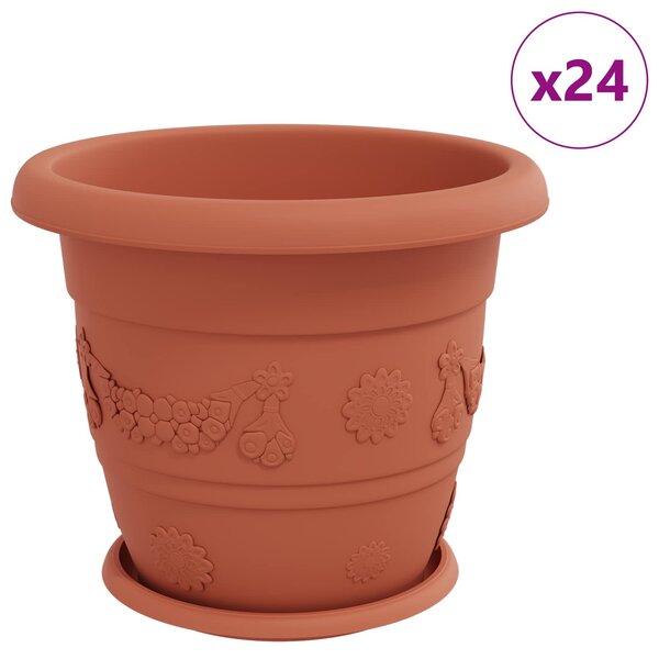 Doniczki 24 pcs Czerwony ceglasty Ø 34 x 28 cm