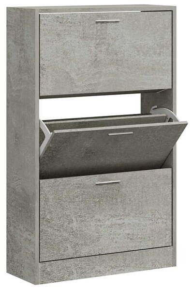 Szafka na buty, szarość betonu, 63x24x103 cm
