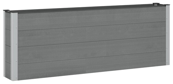 Podniesiona rabata ogrodowa Czarny 200 x 30 x 72 cm