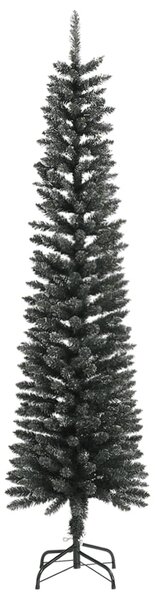 Sztuczna, smukła choinka ze stojakiem, zielona, 210 cm, PVC