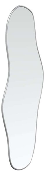 Lustro ścienne, srebrne, 80x35 cm