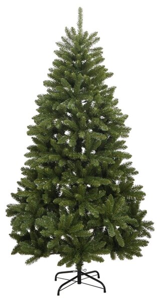 Sztuczna choinka zawiasowa ze stojakiem, zielona, 210 cm
