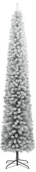 Smukła choinka na stojaku, pokryta śniegiem, 300 cm, PVC