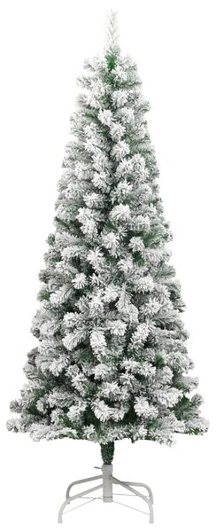 Sztuczna choinka zawiasowa, ośnieżona, 210 cm