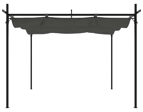Pergola ze zwijanym dachem, antracytowa, 295x292x230 cm
