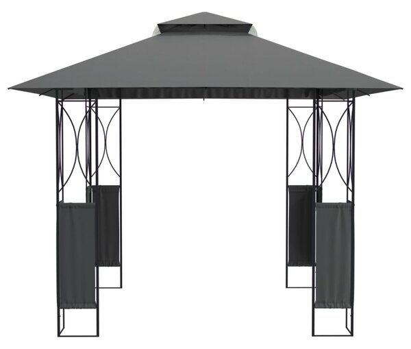 Altana z dachem, antracytowa, 300x300x270 cm, stal