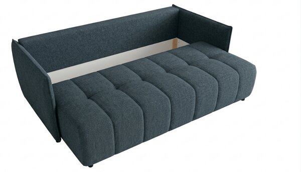 Rozkładana 3-osobowa sofa VELORA 215x103 cm, ciemnoniebieska