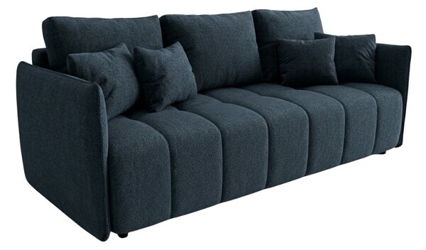 Rozkładana 3-osobowa sofa VELORA 215x103 cm, ciemnoniebieska