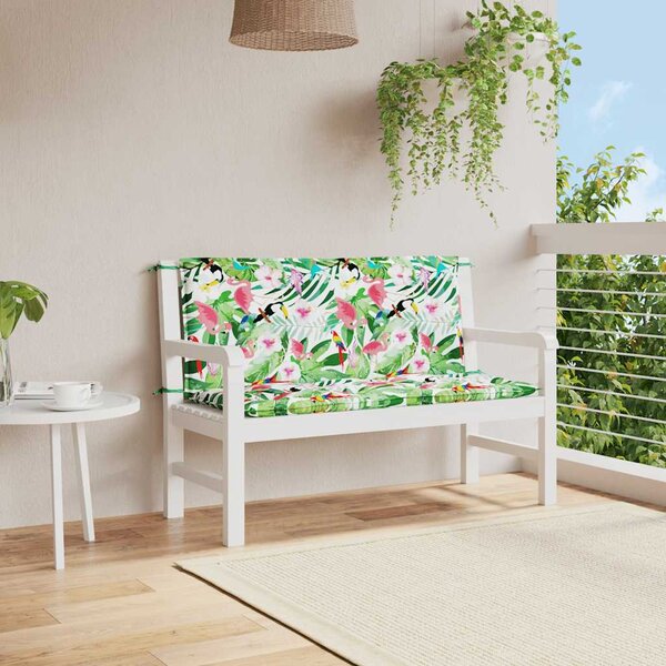 Poduszki na ławkę ogrodową, 2 szt., wielokolorowe, 120x50x7 cm