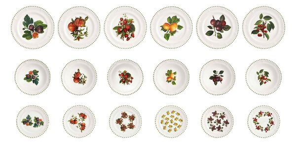 18-częściowy komplet porcelanowych talerzy Brandani Le Primizie