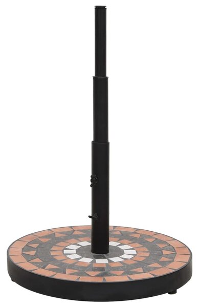 Okrągła podstawa pod parasol, terakotowo-biała, 12 kg