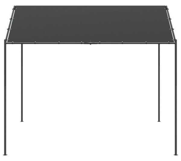 Baldachim ogrodowy, antracytowy, 3x3 m, stal i tkanina
