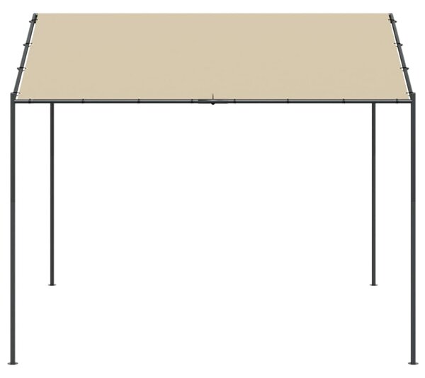 Baldachim ogrodowy, beżowy, 3x3 m, stal i tkanina