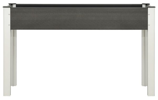 Podwyższona donica ogrodowa, szara, 120 x 40 x 75 cm, WPC