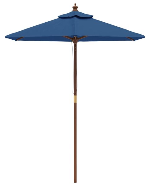 Parasol ogrodowy na drewnianym słupku, lazurowy, 196x231 cm