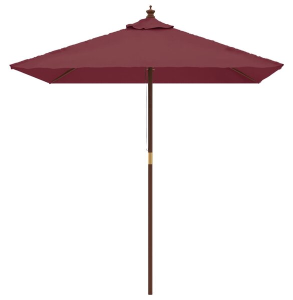 Parasol ogrodowy na drewnianym słupku, bordowy, 198x198x231 cm