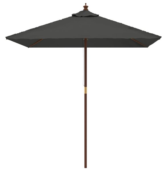 Parasol ogrodowy na drewnianym słupku, antracyt, 198x198x231 cm