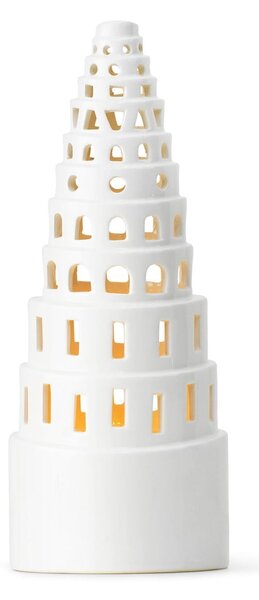 Biały ceramiczny świecznik świąteczny Kähler Design Lighthouse, ø 9 cm