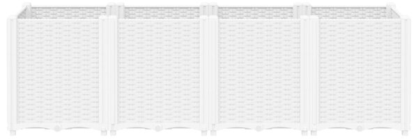 Donica ogrodowa, biała, 160x40x53 cm, PP